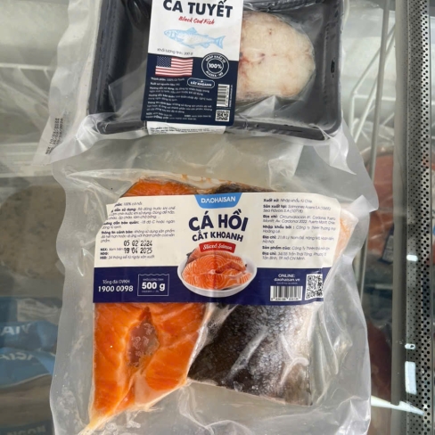 Com bo Cá tuyết (200g)+ cá hồi (500g)